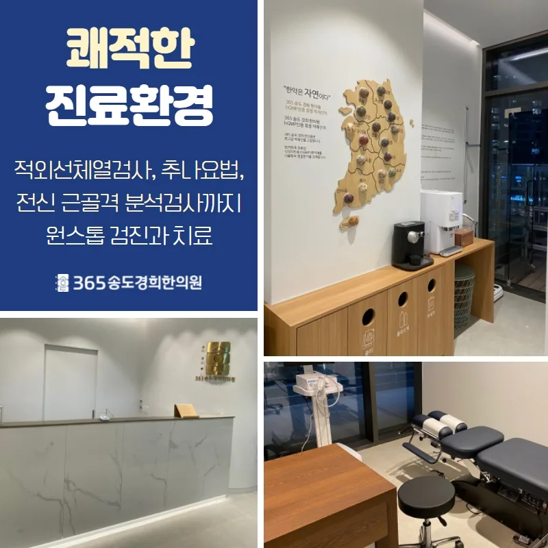 진료환경 안내 — 적외선체열검사·추나요법·근골격 체성분 분석