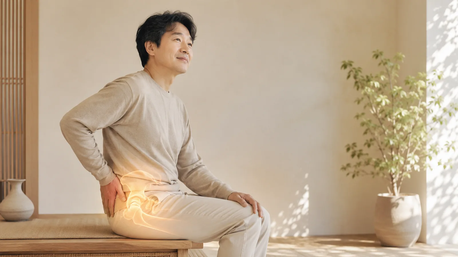 엉치·고관절 통증을 설명하는 일반 안내 이미지