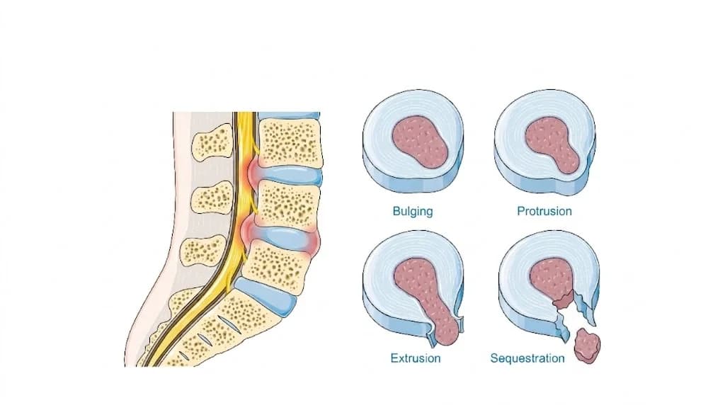 허리 디스크 4단계 — 팽윤·돌출·탈출·분리 안내
