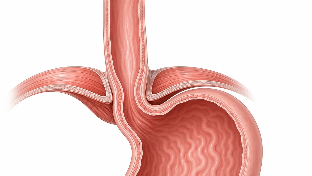 위와 식도 단면 일러스트