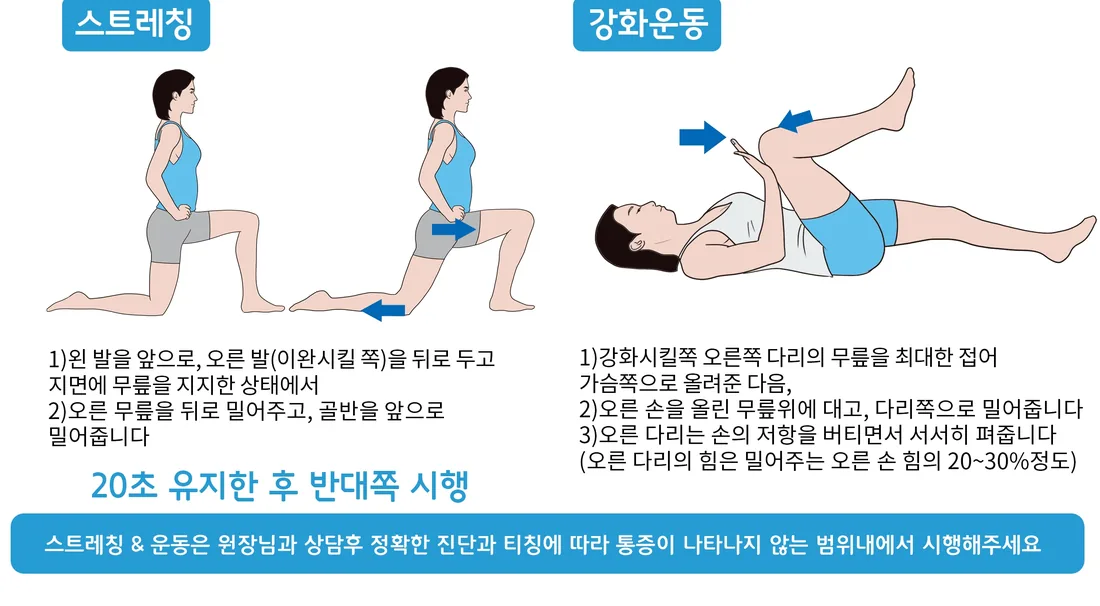 장요근 주변 참고 운동 동작 예시 일반 안내 일러스트