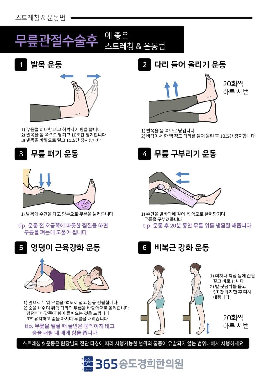 무릎 회복기 운동 안내 자료