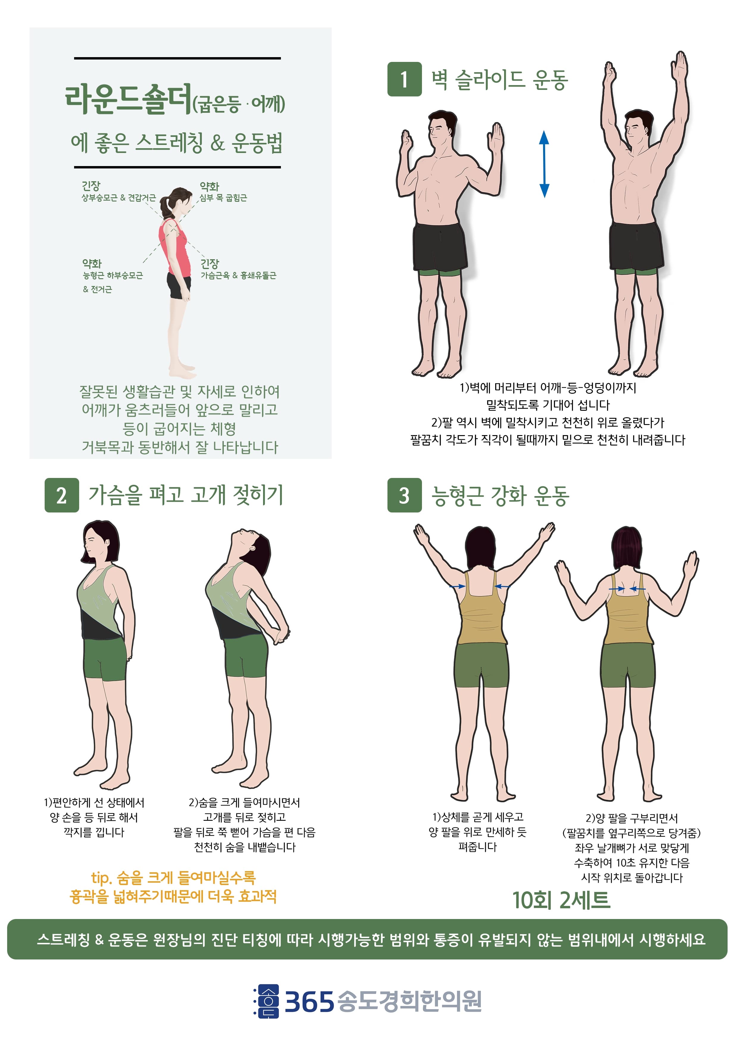 굽은 등 관련 운동 안내 자료