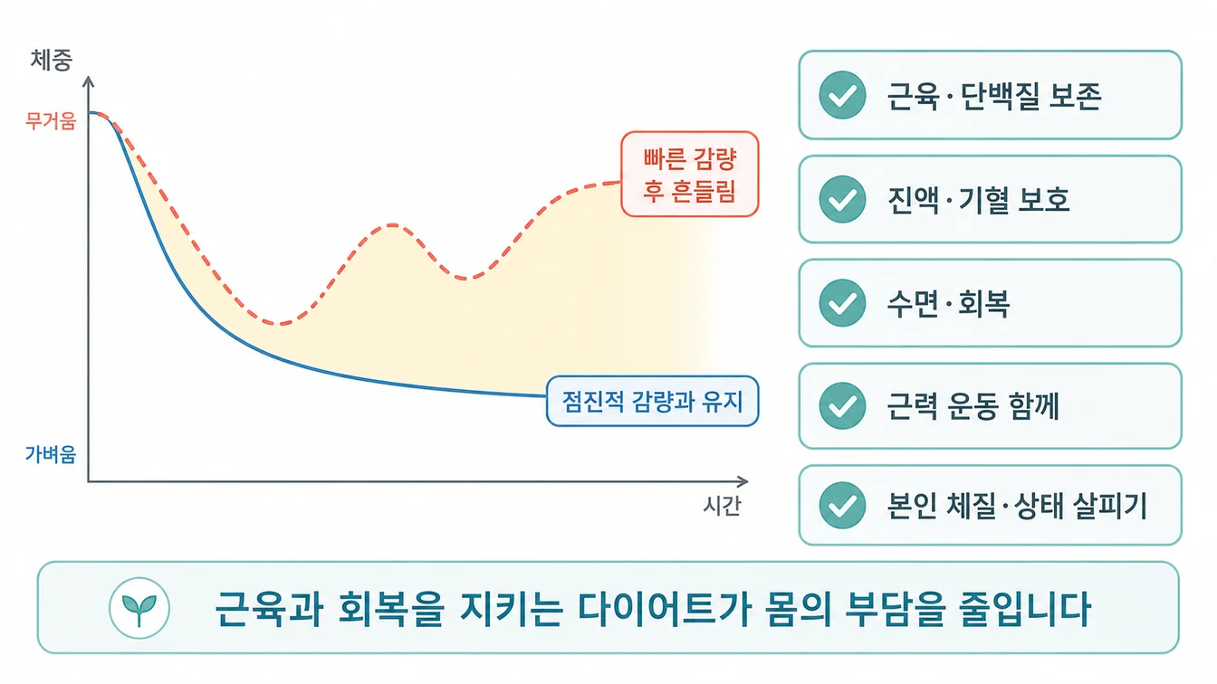 건강한 다이어트와 근육·회복·노화의 관계 안내