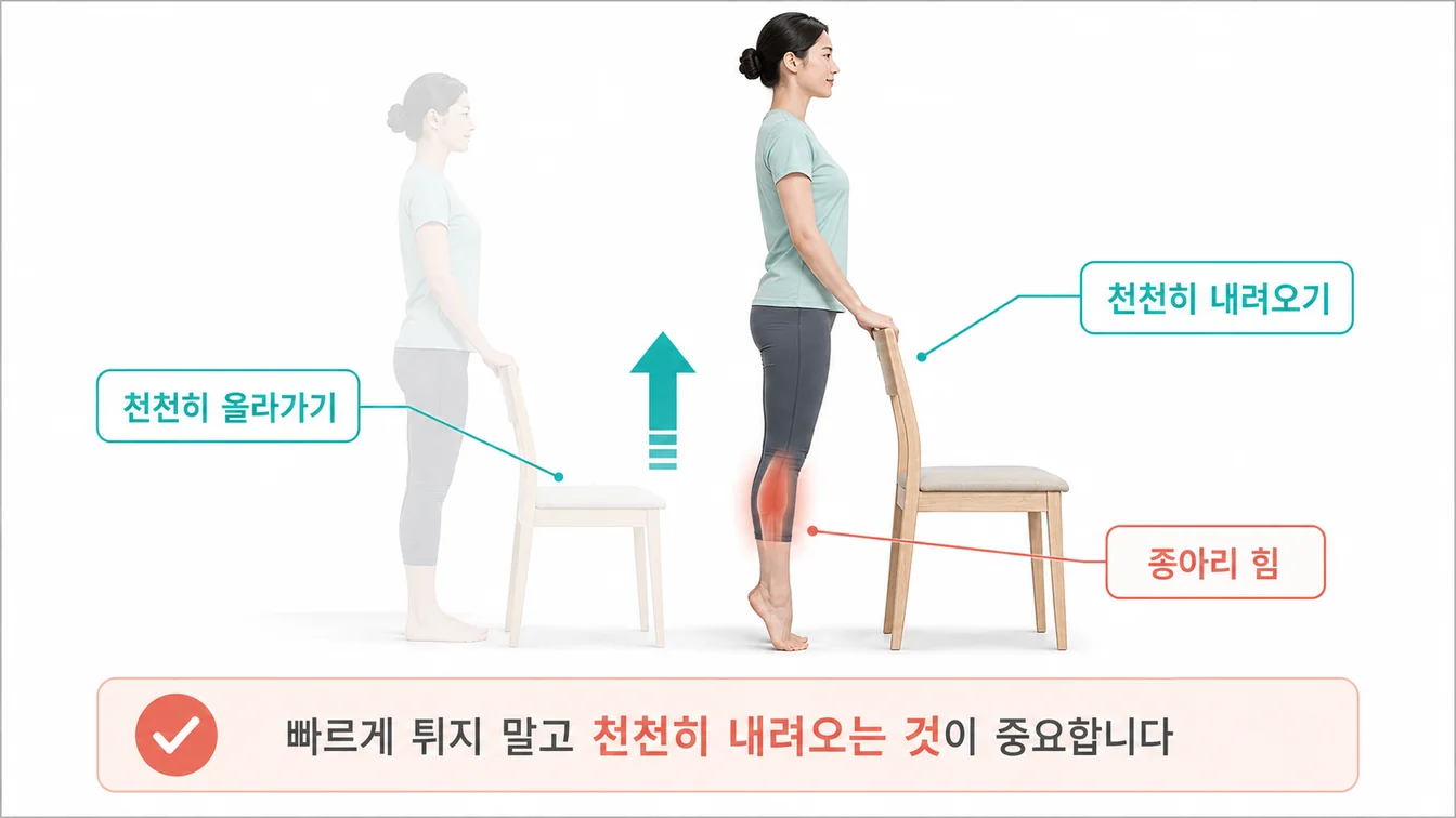 Calf Raise (까치발) 안내 일러스트