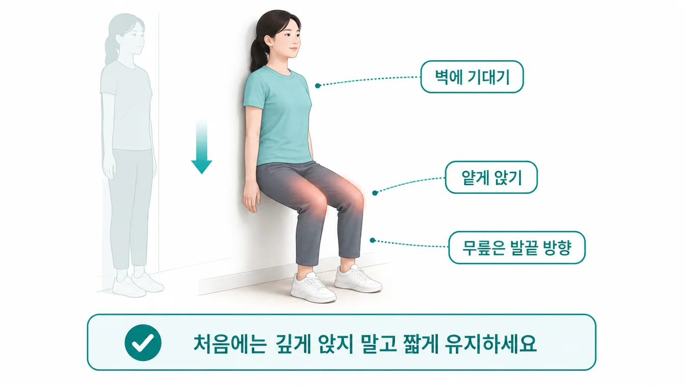 Wall Sit 안내 일러스트