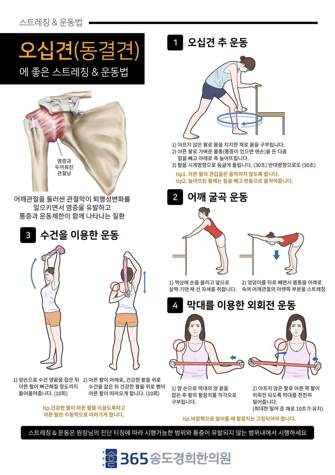 오십견 운동 안내지